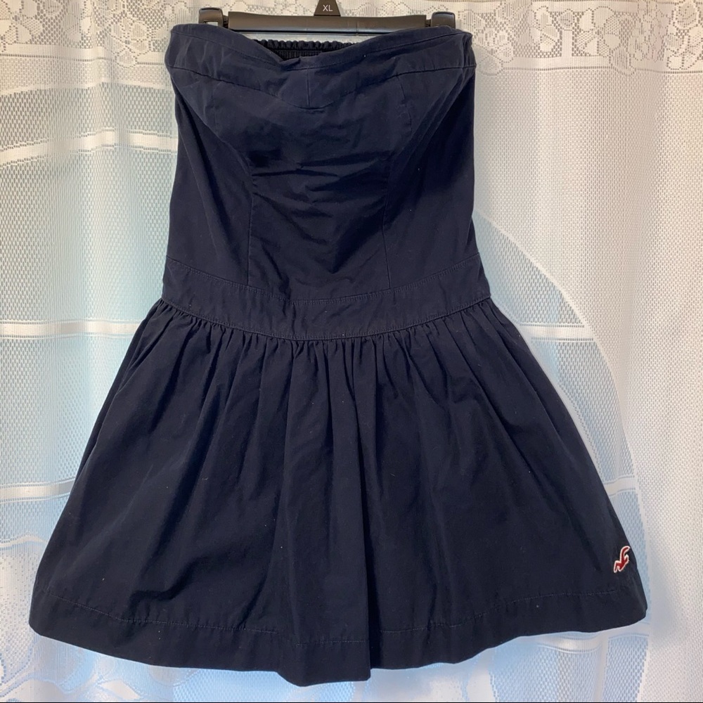 Hollister Navy Strapless Dress